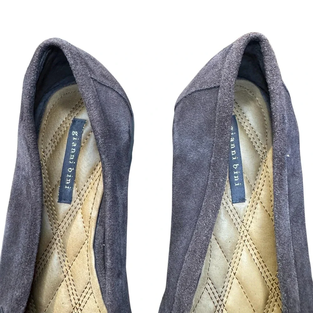 Gianni Bini Shoes Womens Size 10 Gray Suede Loafer Flats Comfort Casual